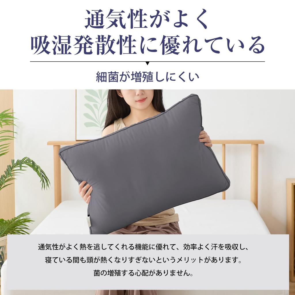 Fuwawa Pillow, Long Pillow, 90x43cm, Body Pillow, High-Resilience Pillow [Height Adjustable], 100% Cotton Outer Fabric, Fluffy, Comfortable Sleep,