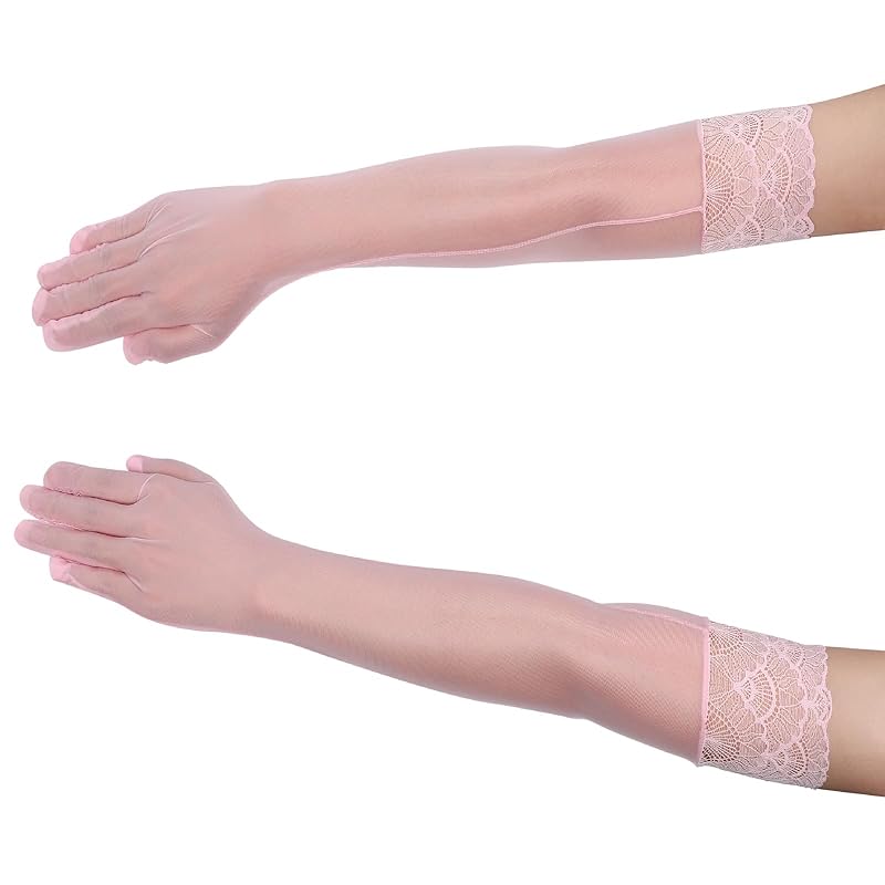 

[Black Omen] long gloves long gloves cosplay 8 colors in total Lace (6705-light pink, free size) bs513-f-6705-lpk