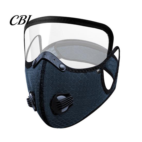 Dust-proof Face Mask Cycling with Eye Shield, Breathing Valve, Lightweight Fog-proof Safety Protection Windproof Adjustable Goggle Protective