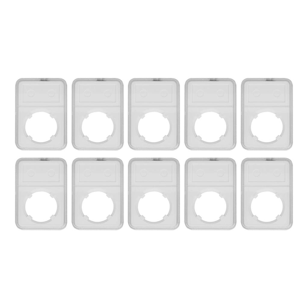 10 STK Myntkapsel Gjennomsiktig Design Slitesterk Miljøvennlig Myntbeskyttelsesboks for Mynt