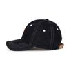 VARZAR VA Square Denim Label Ball Cap Black