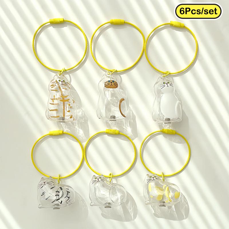 Kreslená kočka Vlasy Pamětní kapsle Roztomilý mazlíček Úložný box na srst Klíčenka DIY Přívěsek na tašku Suvenýry pro mazlíčky Dárky