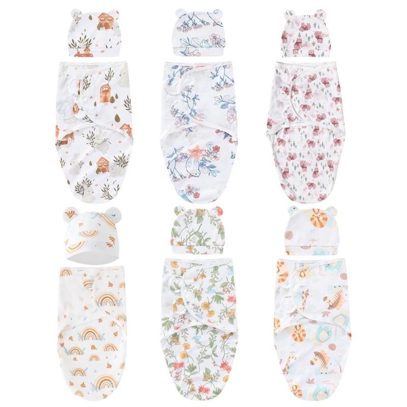 Baby Sleeping Bags Bags with Hat Boy Girl Breathable Sleep Bag Wearable Cotton Wrap Blanket Baby Essential