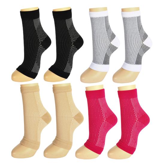 1 Paar Fersensporn Socken Achillessehnenentzündung Linderung Sportliche Fuß Knöchel Bandage Socken Rutschfest Feuchtigkeitstransportierend Herren Damen Zehenlos Knöchel Kompressionsmanschetten