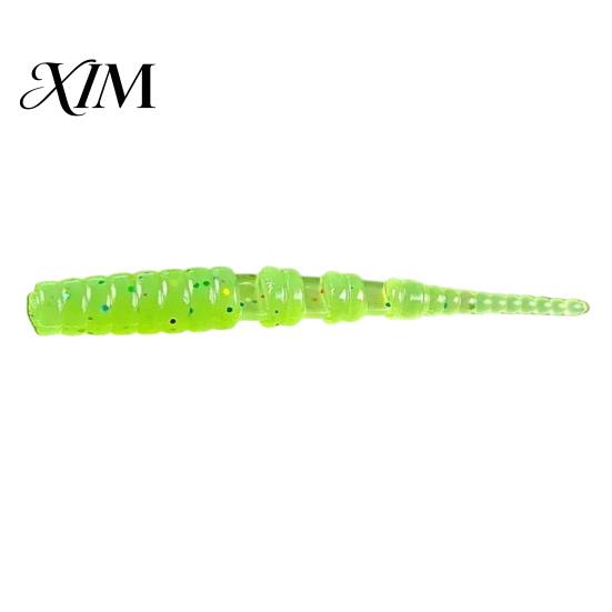 Bass Fishing Lures 50Pcs Bionic Worm Soft Bait, 40MM/0.37g 50MM/0.45g Artificial Lure with Needle Lightweight Baits Tail, Swim for Freshwater