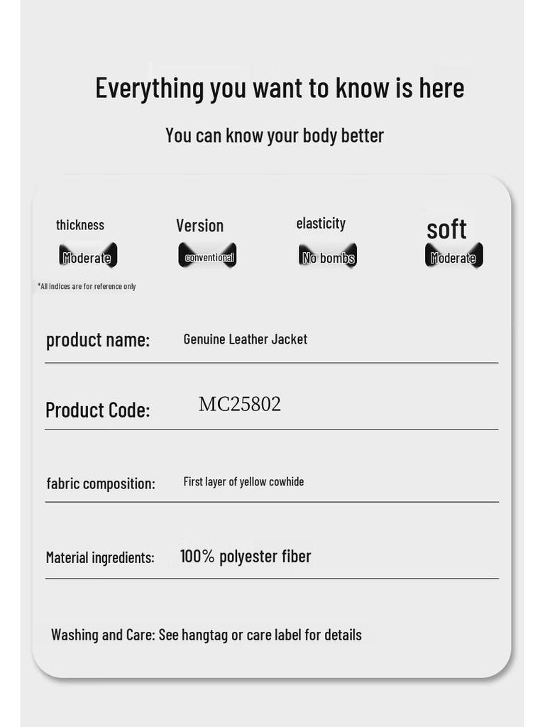 Yiliteng Men's Stand-up Collar Genuine Leather Jacket