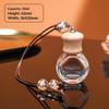 1Pcs Empty Glass Essential Oil Diffuser Bottle With Wooden Cap Car Hanging Perfume Bottle For Auto Aromatherapy Decoration