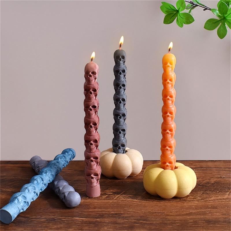 Pumpkins Candle Holder Molds Silicone Molds Candle Molds Epoxy Resin Molds Stacked Skull Castings Molds Plasters Molds