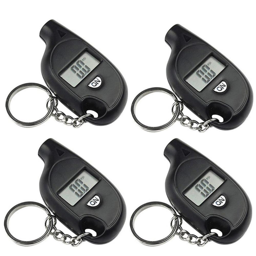 1-20 st Mini Nyckelring Däcktrycksmätare Digital LCD-display Hög Noggrannhet Bärbar Bil Däcktryckstestare med Nyckelring