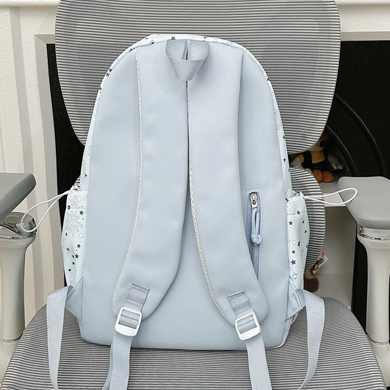 Schoolbag niche ins Mori backpack women's large-capacity junior high school high school student schoolbag Korean version ultra-light star printed