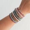 Vlen Boho Beaded Bracelet for Women Colorful Natural Stone Stretch Bracelets Trendy Fashion Dainty Jewelry Summer Beach Vacation