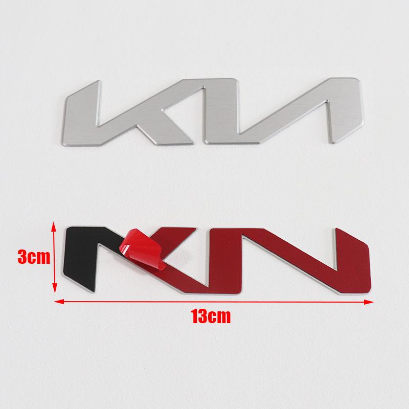 1 Stück 3D neuestes Aluminium Auto Frontlogo Motorhaube Hinten Stoßstange Heckklappe Kofferraum Aufkleber Auto Emblem Styling Zubehör Für kia