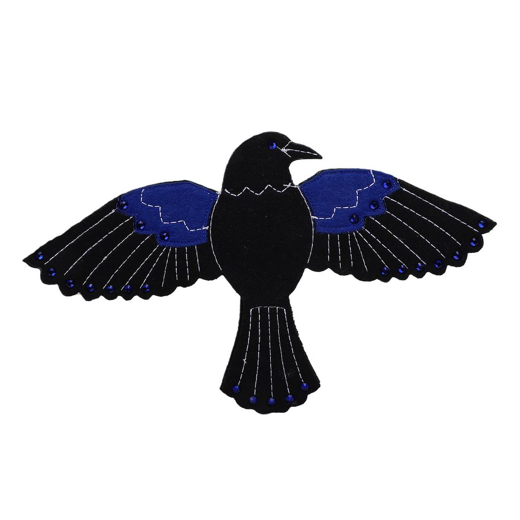 Crow Themed Sewing Organizer Hand Embroidered Ornament Creative Home Decor Crow Sewing Accessories Storage
