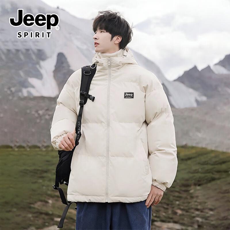 JEEP SPIRIT Men's Graphene Heated Hooded Puffer Jacket