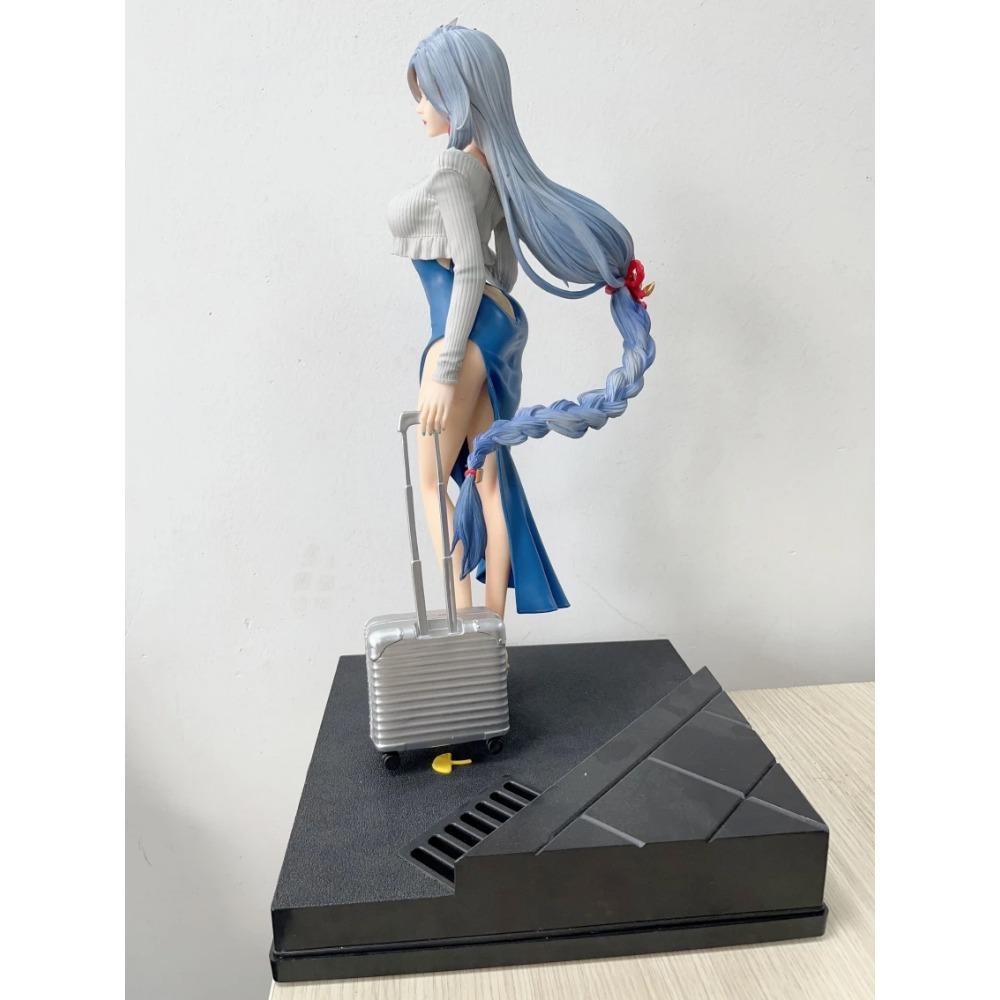 45CM Genshin Impact Shenhe Mädchen Figur Hart-PVC Anime Actionspiel Statue Spielzeug Erwachsene Sammlungsmodell Puppe Geschenk