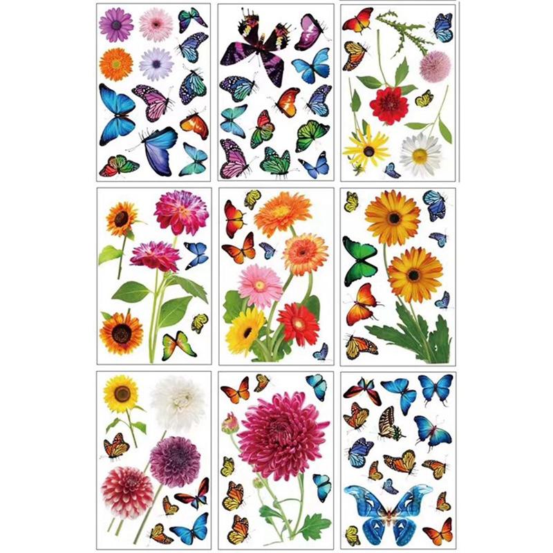 

Электростатические наклейки на окна «Цветок и бабочка» Приветствуем весну Стеклянные двери Настенные зеркальные наклейки Счастливой Пасхи Наклейки на декор