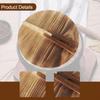 Wooden Wok Lid Pan Cookware Universal Anti Scalding Household Pot Cover for Picnic