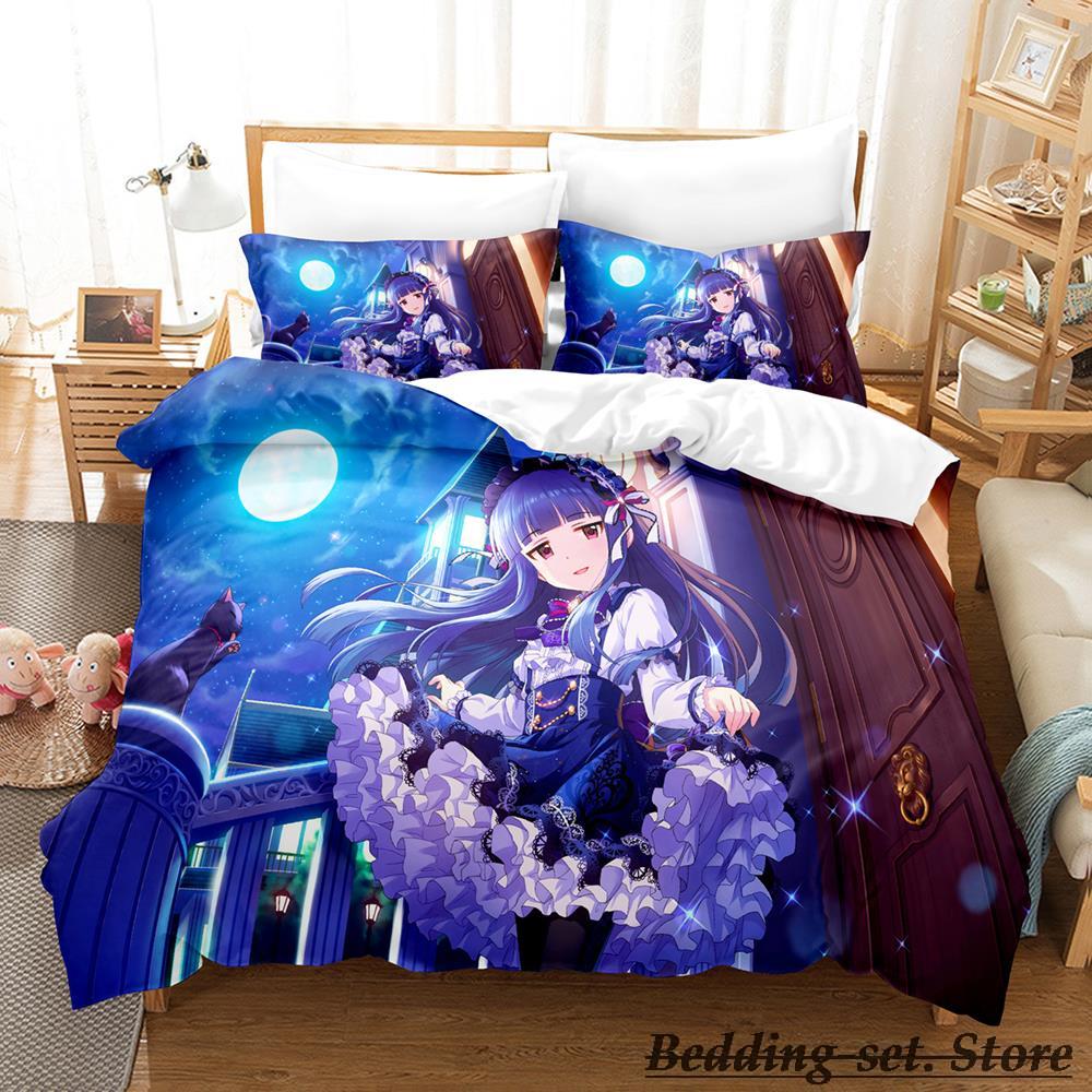 Comforter The Idolm@Ster Cinderella Girls Starlight Stage Bedding Set Single Twin Full Queen King Size Bed Set Kid Bedroom Duvet Sets