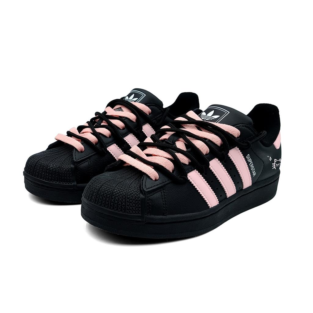 Adidas Originals Superstar 2 Encounter Of Youth Abrasion Resistant Low top Skateboard Shoes Women's Black Pink JI0079( team927-)