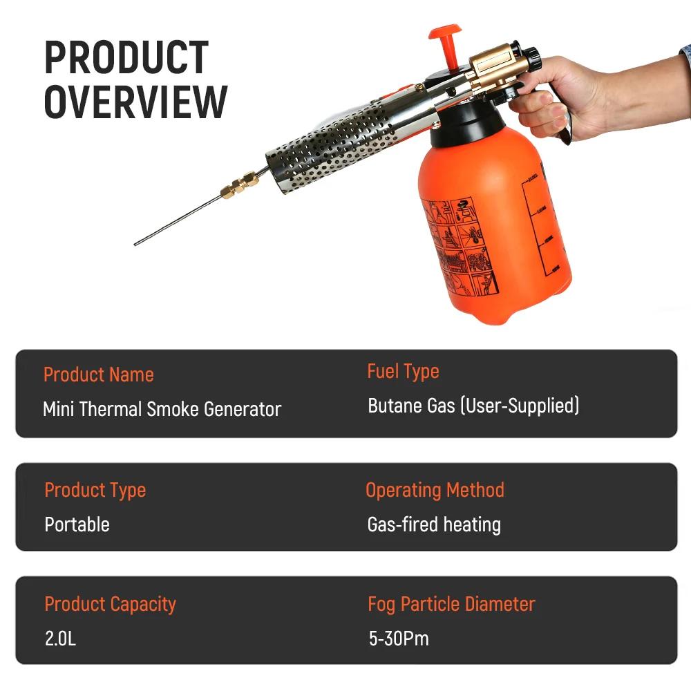 2L Mini Thermal Fog Machine Portable Outdoor Insect Killer Pest Control Equipment for Drainage Fogger