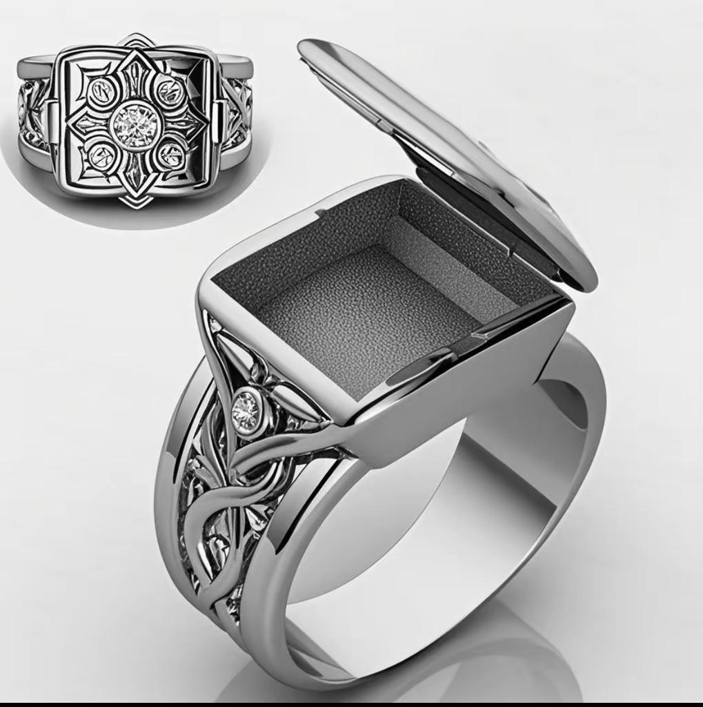 Yunjin Fashion Neuer Dominanter Geschnitzter Klapp-Mikrodiamant Herrenring