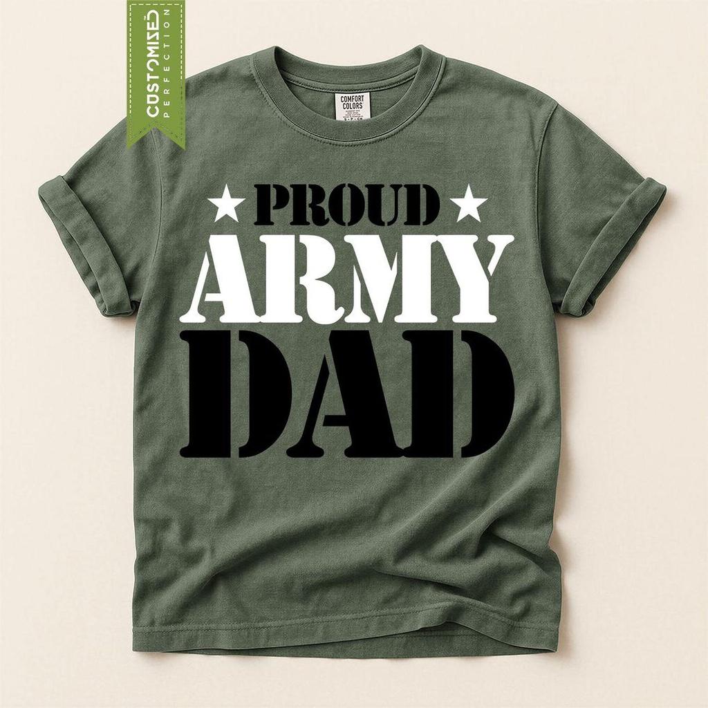 Proud Army Dad Shirt, Comfort Colors® Military Fathers Day Gift for Papa