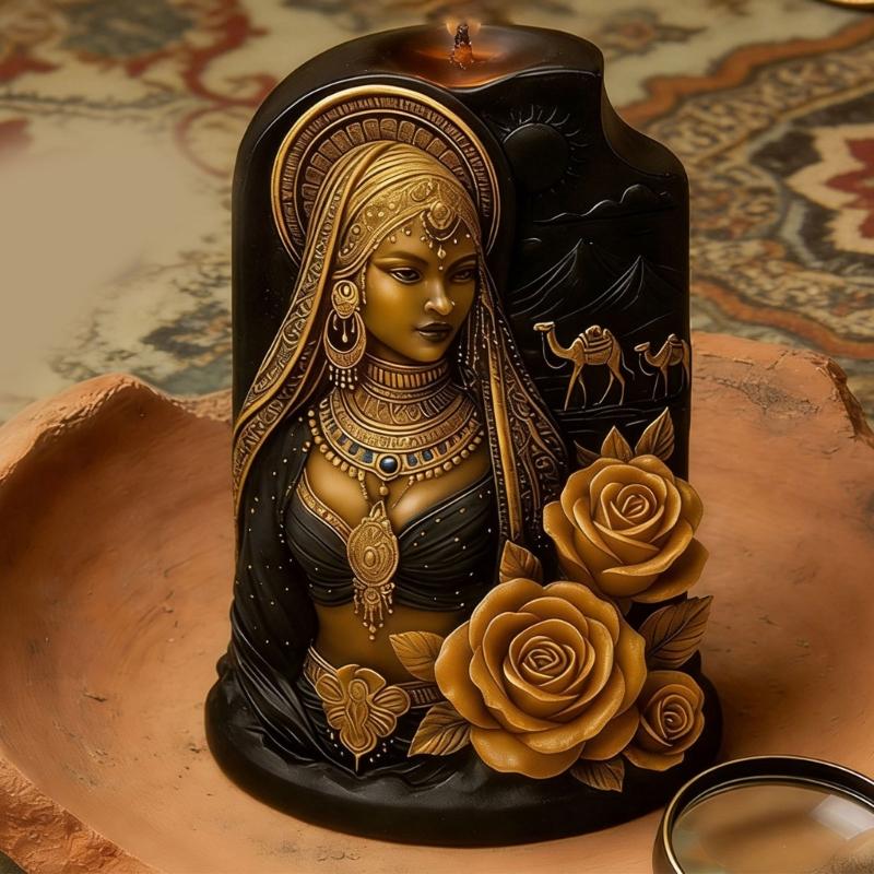 Arabian Lady Silicone Candle Molds For Handmade Candle Soap Holiday Gift Festival Decorations And Resin Casting