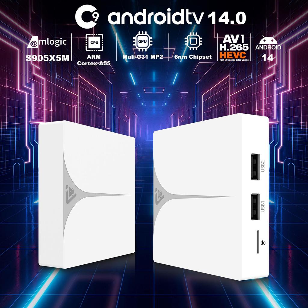 C9 Android TV Box S905X5M cu Ethernet Gigabit