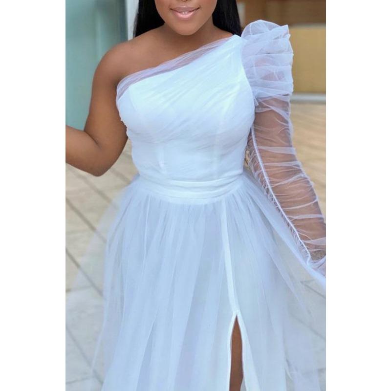 Spring and Summer Women's Dress Evening Dress Loose Mesh Dresses Commuter Large Size Party Dresses