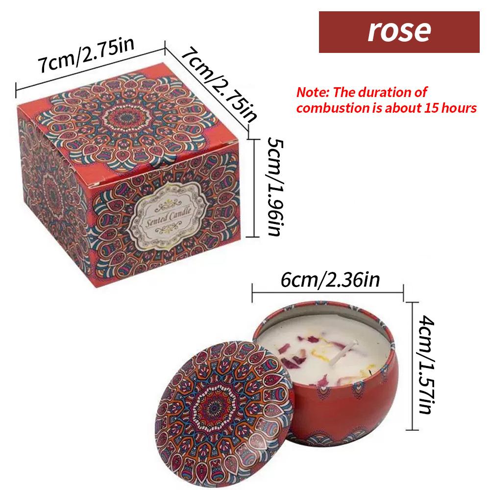 1 Piece - Dried Flower Aromatherapy Candle | Combination of Soy Wax Oil and Essential Oil | Ideal Gift for Female Friends