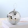 Silver Color Hanging Hole Mirror Balls Different Sizes Reflective Balls Christmas Tree Ornaments Home Decoration