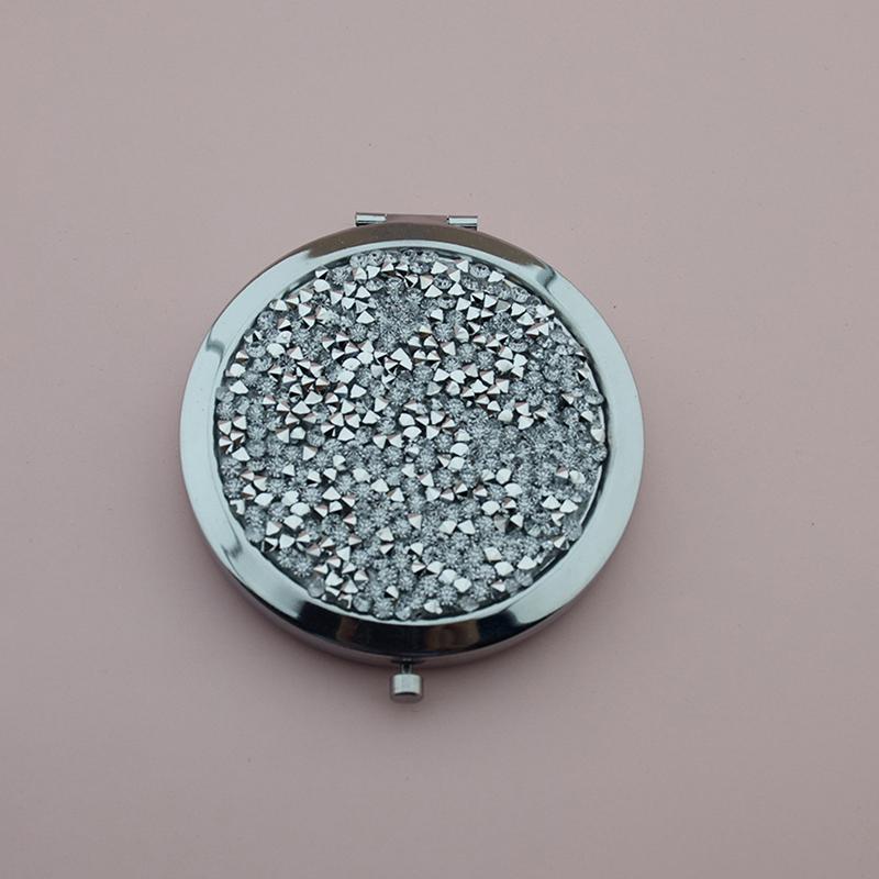 Miroir Compact Voyage Exquis Outils de Maquillage Rond Portable Pliant Miroir de Maquillage à Mettre dans la Poche Miroir Double Face