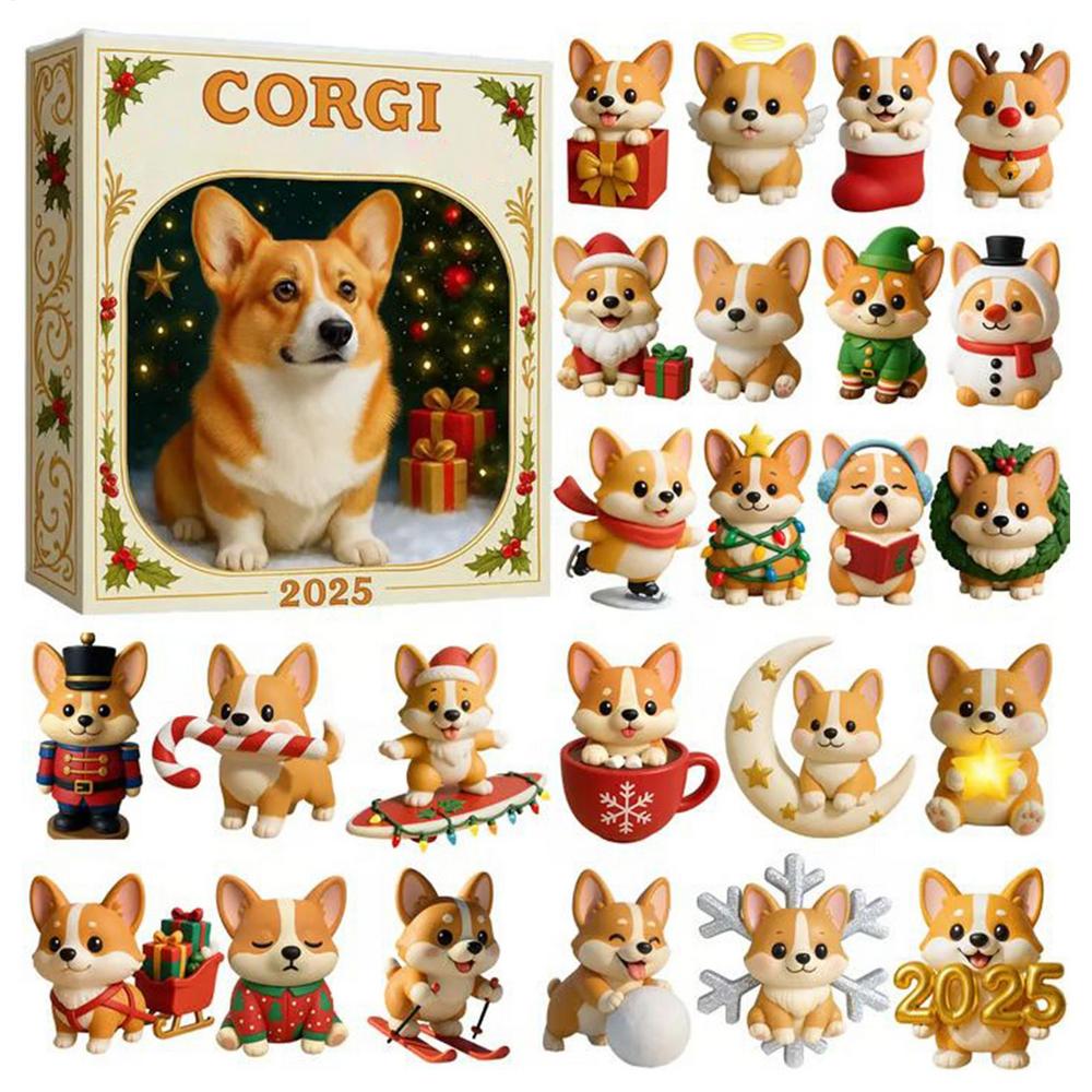 

Pet Christmas Countdown 24 Day Toy 2D Decor Ornament Pet Countdown Calendars for Kids Toddler Teen Adult Boy Girl Women Men