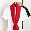 New Silk Scarf Women's Small Long Narrow Silk Scarf Spring and Autumn Scarf Professional Temperament Scarf Shirt Accessories Tied Bag Headband