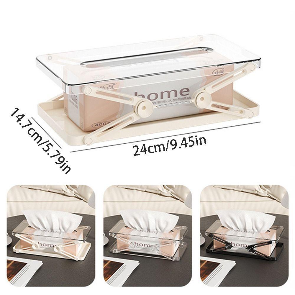 Extendable Tissue Storage Box Minimalist Height Adjustable Light Luxury Napkin Holder Multi-functional Anti-slip Paper Container