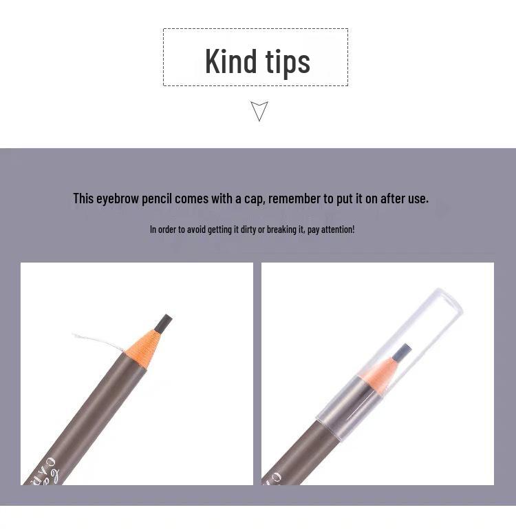 Haozhuang Dual End Eyebrow Pencil: Ultra-Fine, Waterproof, Smudge-Proof, Long-lasting for Natural Brows.