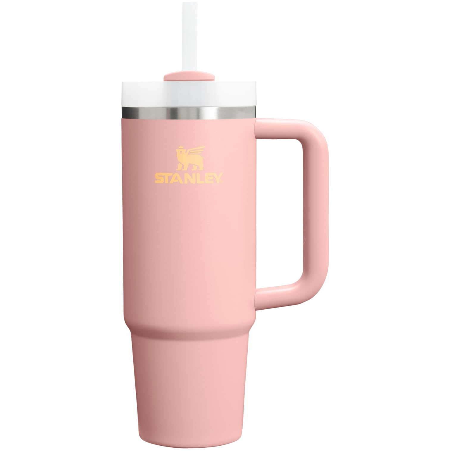 Stanley 1913 Quencher Flow State Vacuum Insulated Peach 30 oz L H2.0 Tumbler, Rose, / 0.89