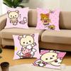 Cute Cartoon Rilakkuma Pillow Case Plush Fabric Soft Pillowcase Double Sided Print Cushion Cover Household Gifts