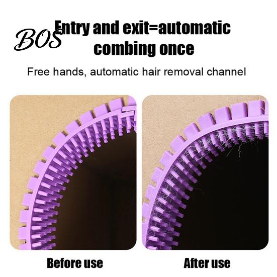 Hair Control Cat Self Groomer for Cardboard Boxes, DIY Grooming Brush Tunnel Toy Ring, Hands-Free Massage Comb House Door Hole Scratcher