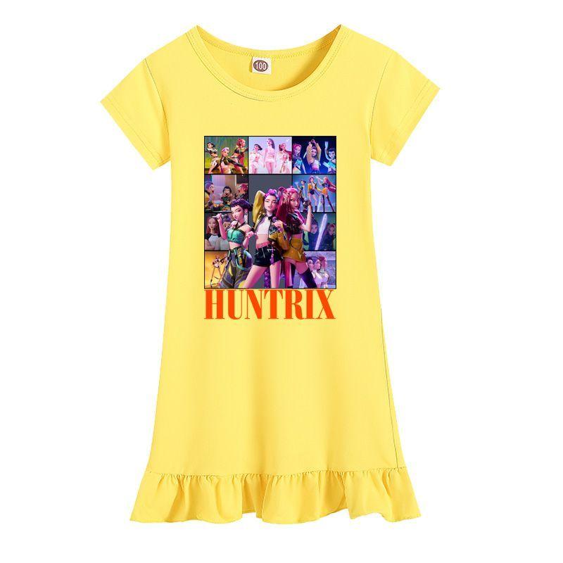 Children's Casual Kpop Witch Hunt Dress Summer Girls' Home Sleeping Dress