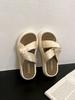 Thick-soled comfortable and cool slippers women's shoes summer 2025 new fashion versatile casual retro one-word cool slippers