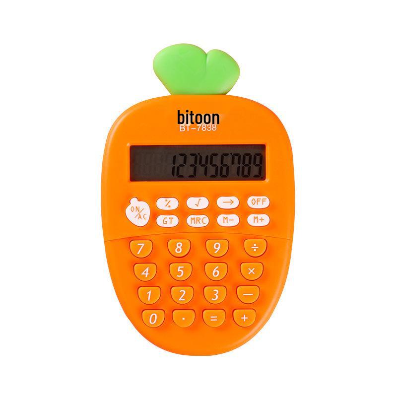 Baitong 7838 Cute Carrot Mini Calculator for Students