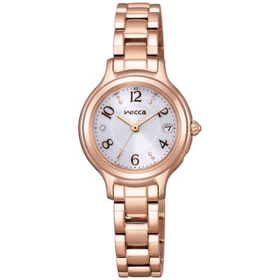 Dámské hodinky Wicca Solar Tech Radio Watch Voděodolné Bílé Zlaté Růžové Zlaté Růžové [Citizen] KS1-961-11