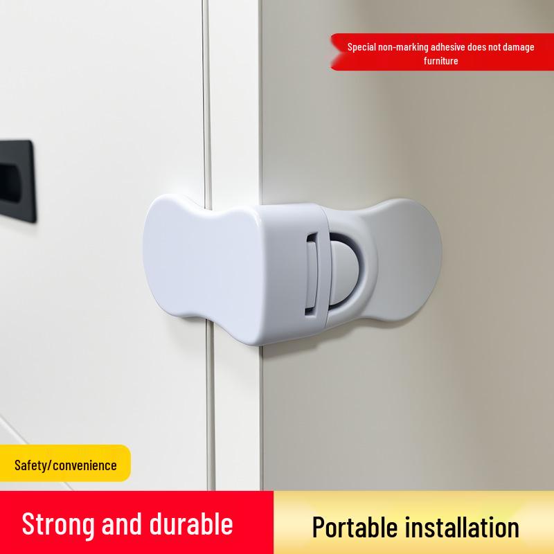 

Прямоугольный детский замок безопасности для шкафов и холодильников - Защита от защемления, Защита от открывания, Дугообразный дизайн.