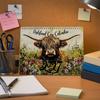 Ink Proof Planner Highland Cow Calendar 2027, 12 Month Wall Hanging with Yearly Event Tracker Large Daily Blocks, Home Office Organizer, Lover