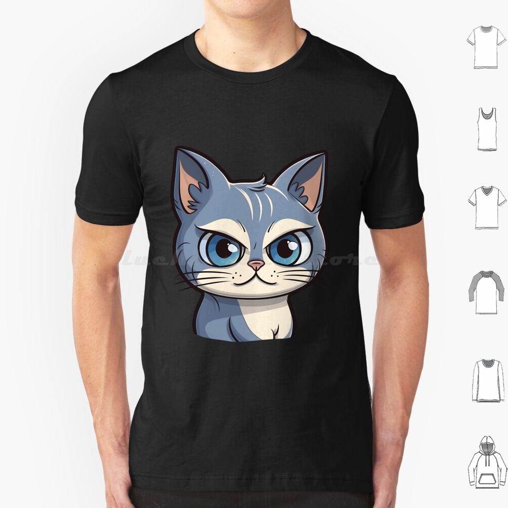 Cutie Kitty T Shirt Men Women Kids 6xl Cat Cute Cat Illustration Cartoony Cat Design Meowing Cat Art Playful Cat Drawing