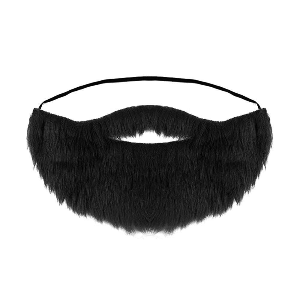 Simulated Halloween Artificial Semicircular Beard with Elastic Strap Fake Facial Hair Masquerade
