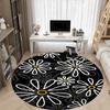 1pc Floral Pattern Office Round Area Rug, Indoor Mat Suitable ForOffice, Under Office Chairs Bedroom Living Room Home Decor, Room Decot154