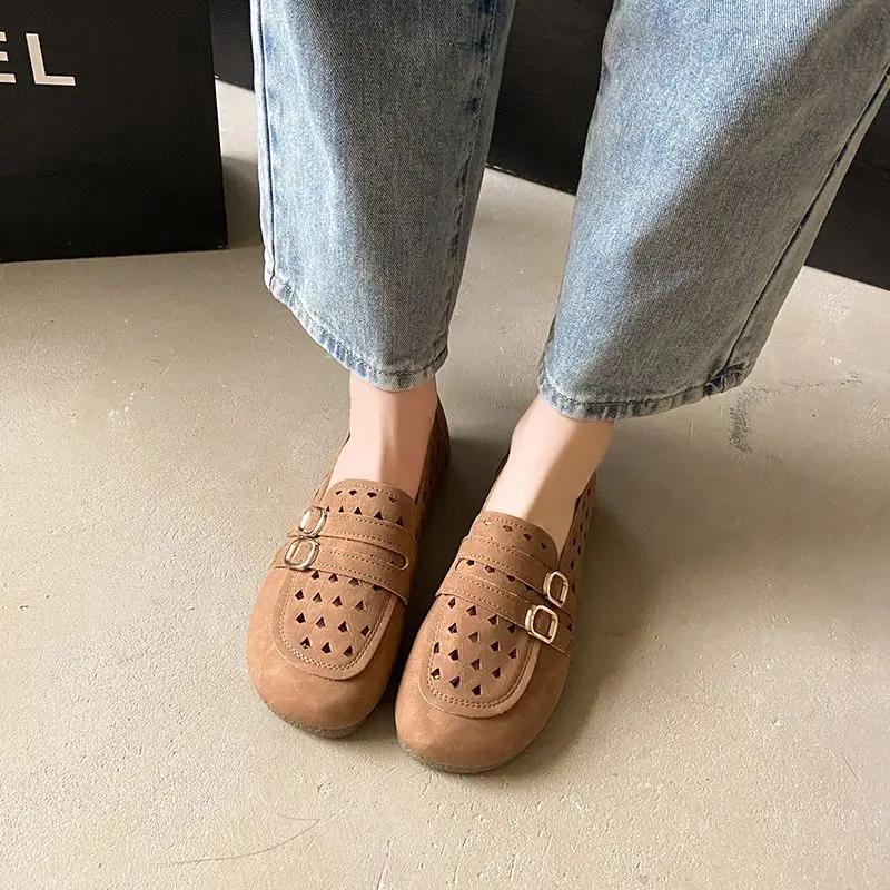 Fashion Ladies Footwear Breathable High Quality Fashion Elegant Dress Lastest Korean Style Low Price Luxury Brand 39 Women's Flat Shoes