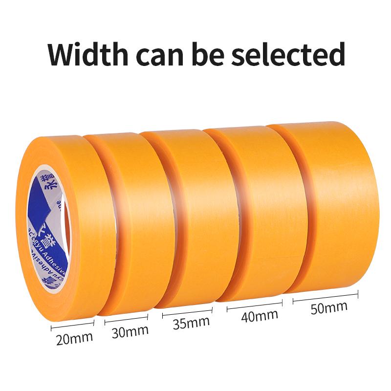 Orange General Purpose Masking Tapes Strong Masking Tape Car Painting No-trace Adhesive Tape Walls Paint Protection Crepe PaperPinstriping Tape 3